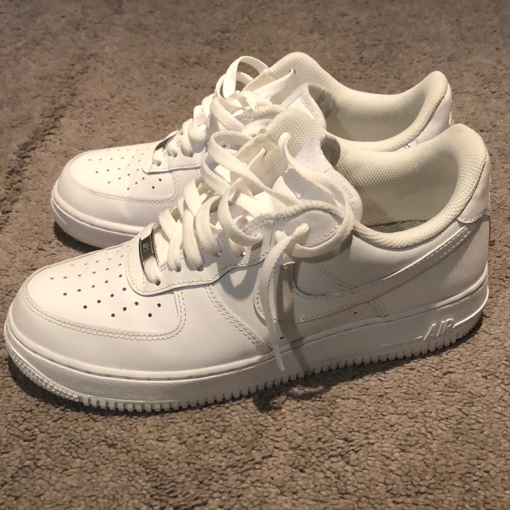 All White Air Force Ones Size 9